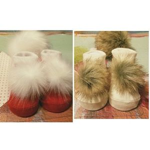 Baby faux fur Headband/sock Sets